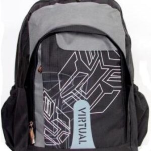 Macaroni Black and Grey Scolaro Student Backpack