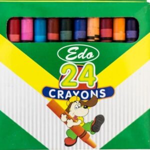 Edo Wax Crayons 8mm Pack Of 24