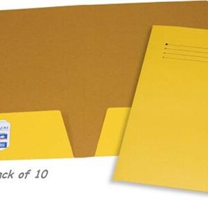 Brainware A4 Flap Document Folder Yellow